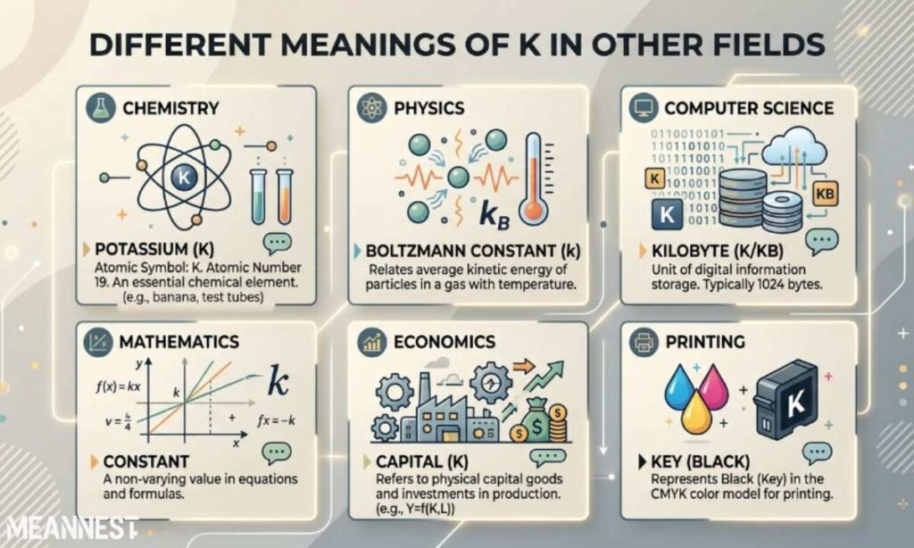 Different Meanings of K in Other Fields