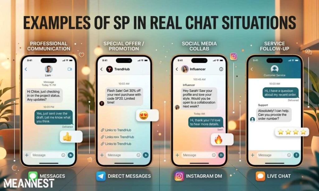 Examples of SP in Real Chat Situations