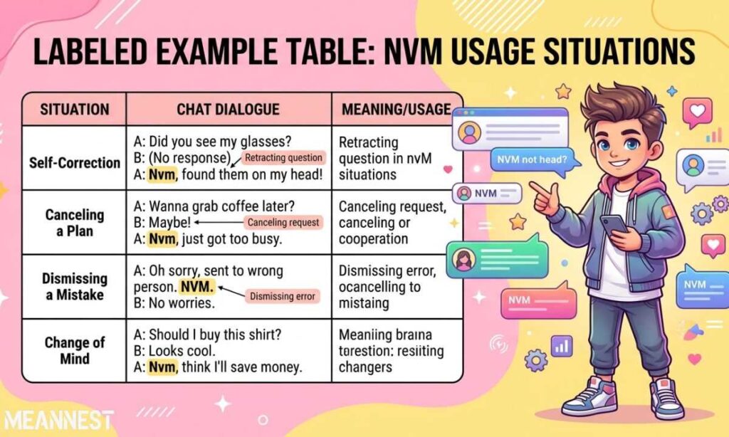 Labeled Example Table: NVM Usage Situations