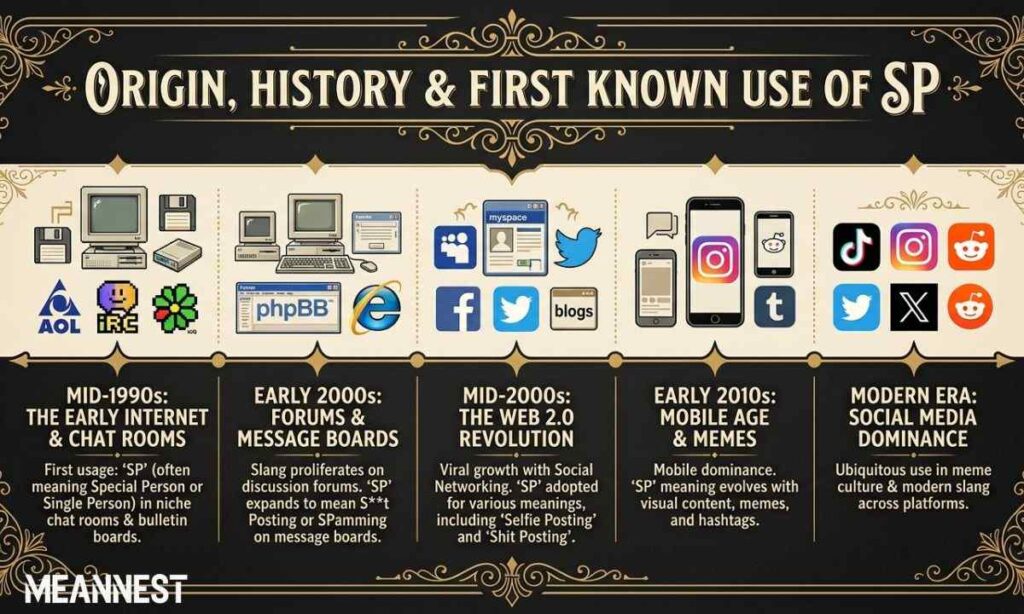 Origin, History & First Known Use of SP