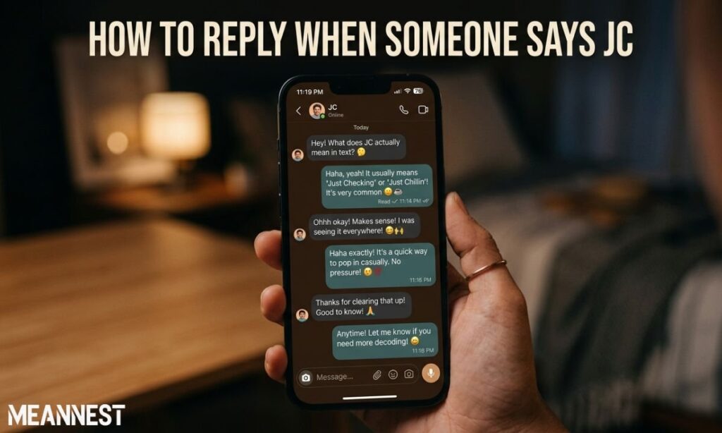 How to Reply When Someone Says JC