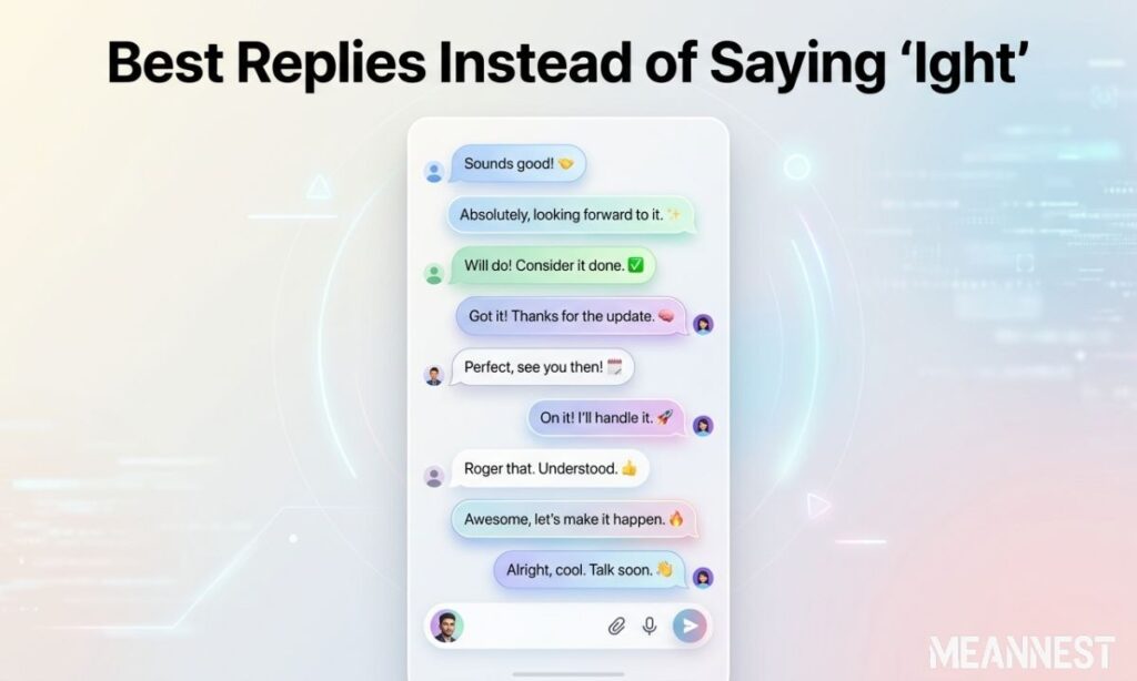 Best Replies Instead of Always Saying “Ight”