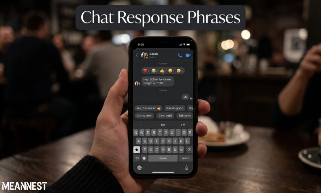 Chat response phrases