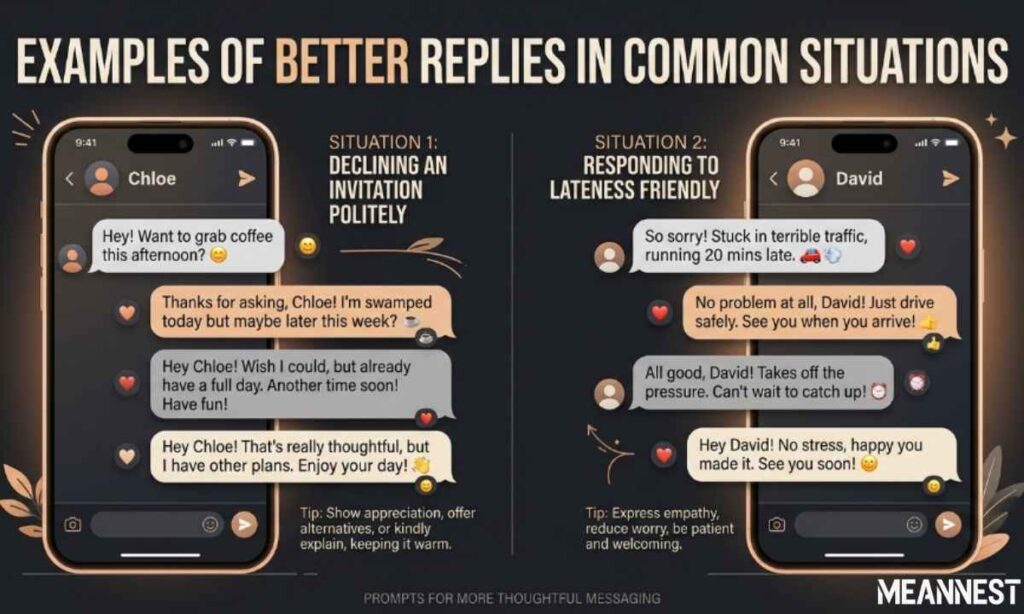 Examples of Better Replies in Common Situations