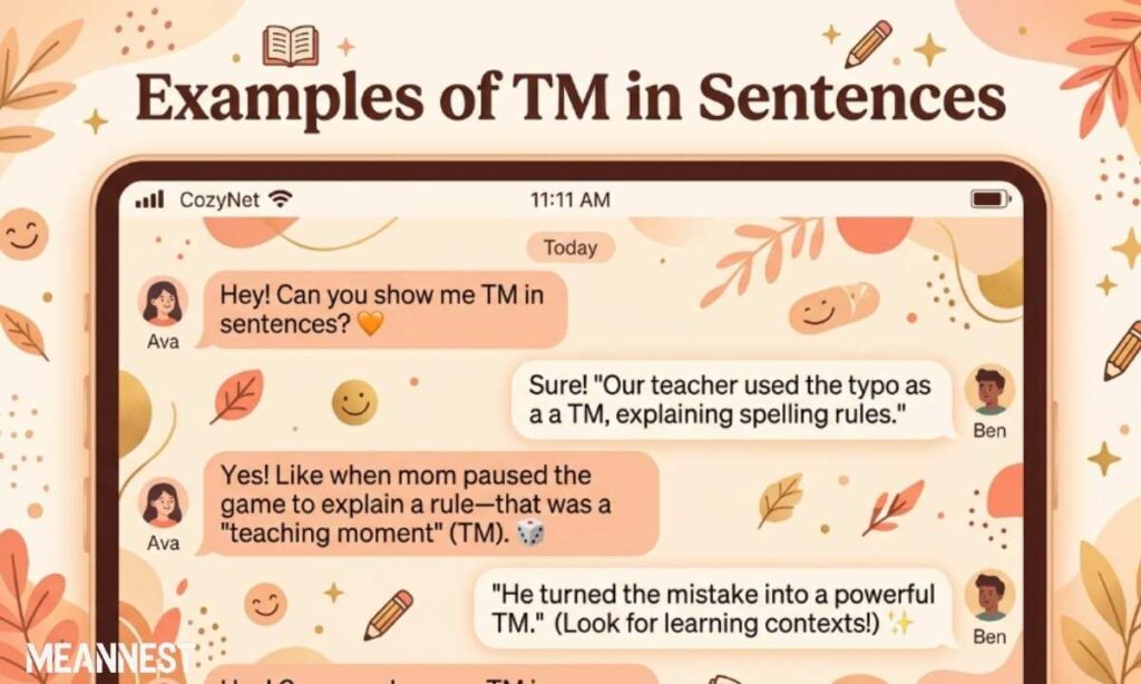Examples of TM in Sentences
