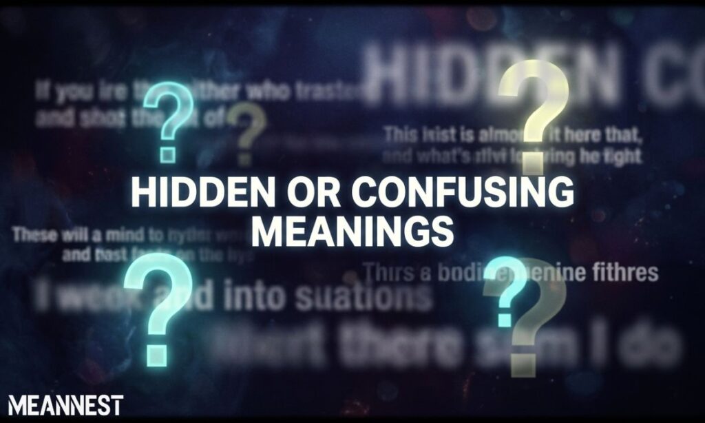 Hidden or Confusing Meanings
