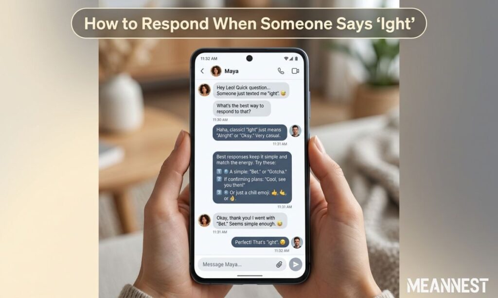 How to Respond When Someone Says “Ight”