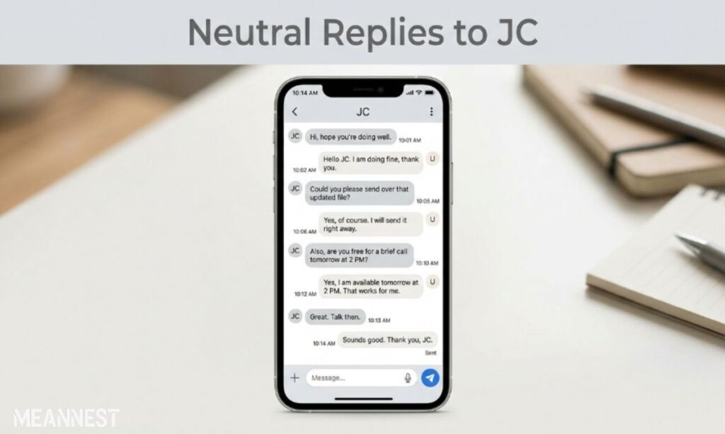 Neutral Replies to “JC” in Daily Conversations
