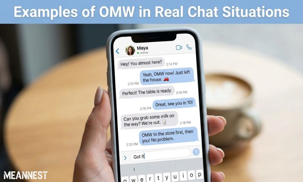 Examples of OMW in Real Chat Situations