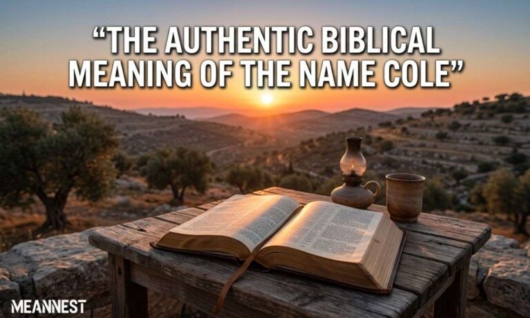 The Authentic Biblical Meaning of the Name COLE